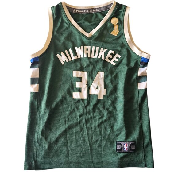 Fanatics Milwaukee BUCKS Giannis Antetokounmpo #34 NBA Jersey Youth Medium - Picture 3 of 6